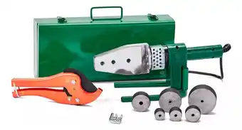 Kit de termofusor con 6 dados tijeras estuche metalico 110v