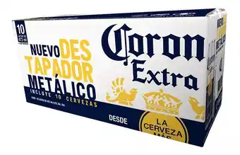 Mercado Libre Pack cerveza corona extra 10 latas de 473ml + destapador oferta