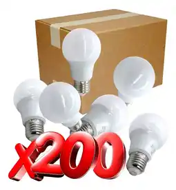 Mercado Libre Caja 200pz foco 10w led ahorrador e27 goodwill 900lm luz bla oferta