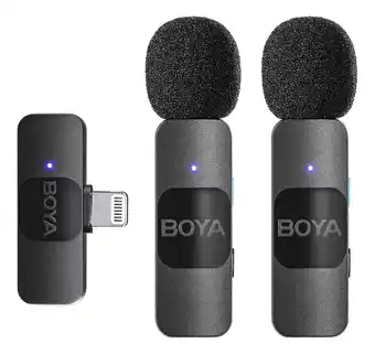 Mercado Libre 2 micrófonos inalámbrico solapa lavalier boya by-v2 | iphone oferta