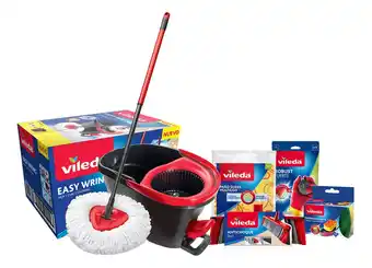 Mercado Libre Kit de trapeador, escoba, easy wring y productos de limpieza color rojo oferta