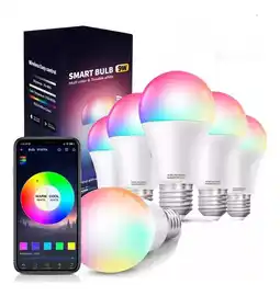 Mercado Libre Foco led inteligente rgbcw wifi 9w ajustable multicolor*6 oferta