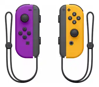 Mercado Libre 2controles joysticks inalámbricos nintendo switch joy-con (l)/(r) neón morado neón y naranja neón oferta