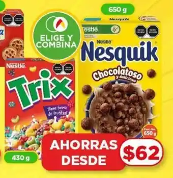 Bodega Aurrerá Nestlé Cereal Nesquik o Trix x 2 oferta