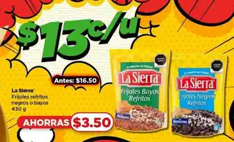 La Sierra Frijoles refritos negros o bayos 430 g