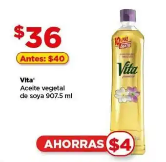 Bodega Aurrerá Vita Aceite vegetal de soya 907.5 ml oferta