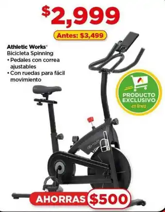 Bodega Aurrerá Athletic Works Bicicleta Spinning oferta