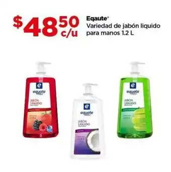 Bodega Aurrerá Eqaute Variedad de jabón liquido para manos 1.2L oferta