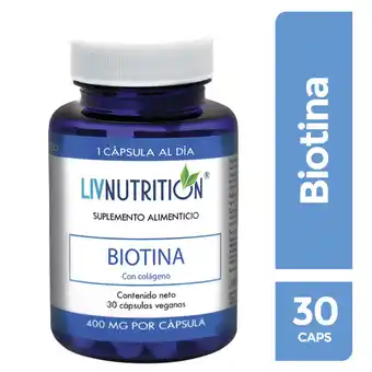 Farmacia San Pablo Livnutrition suplemento alimenticio de biotina con colágeno oferta