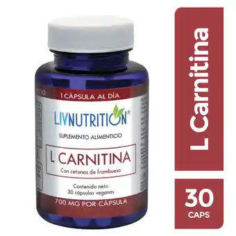 Farmacia San Pablo Livnutrition suplemento alimenticio l-carnitina con cetonas de frambuesa oferta