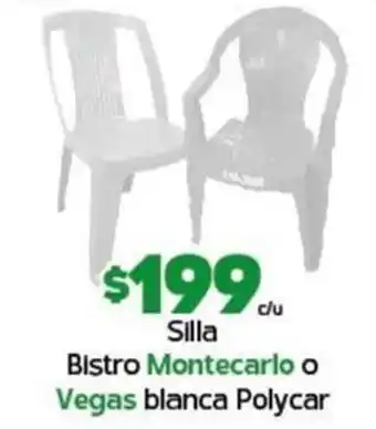 Arteli Silla Bistro Montecarlo o Vegas blanca Polycar oferta