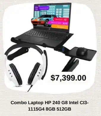 Combo Laptop HP 240 G8 Intel C13-1115G4 8GB 512GB