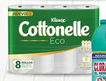 Walmart Papel higiénico Kleenex Cottonelle Eco 8 rollos oferta