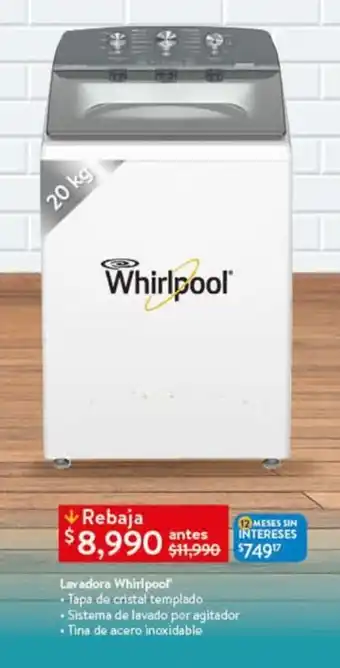 Lavadora whirlpool 20kg