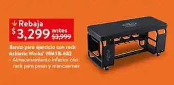 Walmart Banco para ejercicio con rack Athletic Works WMSB-682 oferta