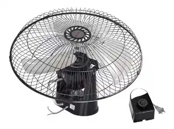 Mercado Libre Ventilador de pared y de techo mytek 3126 negro con 3 aspas color plateado de metal, 18 de diámetro 127 v oferta