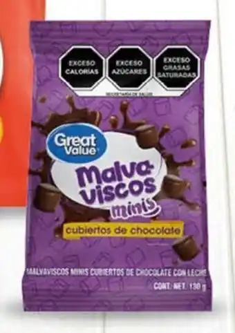 Walmart Malvaviscos minis cubiertos de chocolate Great Value 130 g oferta