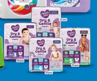 Walmart Variedad de pañales desechables Parent's Choice Dry & Gentle Tallas 3-6 oferta