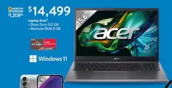 Walmart Laptop Acer Windows 11 oferta