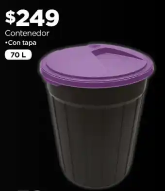 Chedraui Contenedor con tapa 70L oferta