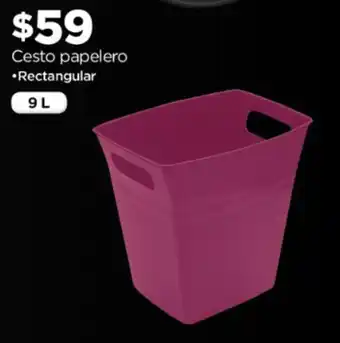Cesto papelero rectangular 9L
