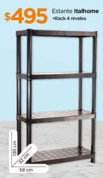 Chedraui Estante Italhome Rack 4 niveles oferta