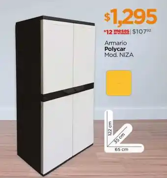 Chedraui Armario Polycar Mod. NIZA oferta