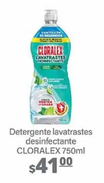 La Comer Detergente lavatrastes desinfectante CLORALEX 750ml oferta