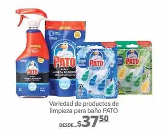 Variedad de productos de limpieza para baño PATO