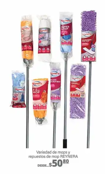 Variedad de mops y repuestos de mop REYNERA