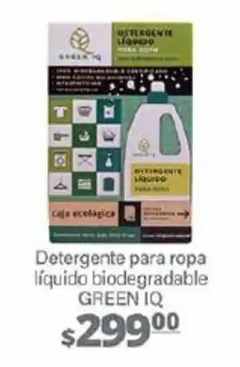 La Comer Detergente para ropa líquido biodegradable GREEN IQ oferta