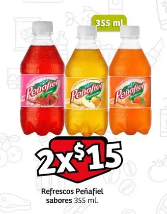 Soriana Express Refrescos Peñafiel sabores 355 ml. x 2 oferta