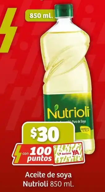 Soriana Express Aceite de soya Nutrioli 850 ml. oferta