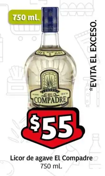 Soriana Express Licor de agave El Compadre 750 ml. oferta