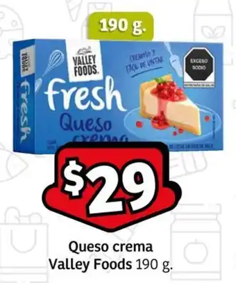 Soriana Express Queso crema Valley Foods 190 g. oferta