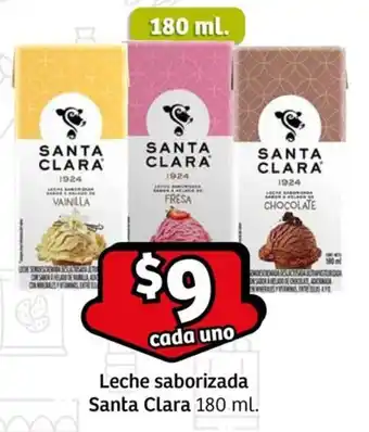 Leche saborizada Santa Clara 180 ml.
