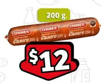 Soriana Express Chorizo casero Chimex 200 g. oferta