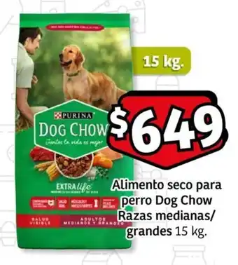 Soriana Express Alimento seco para perro Dog Chow Razas medianas/ grandes 15 kg. oferta