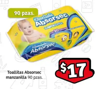 Soriana Express Toallitas Absorsec manzanilla 90 pzas. oferta