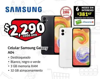 Celular Samsung Galaxy A04