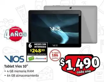 Soriana Express Tablet Vios 10" oferta