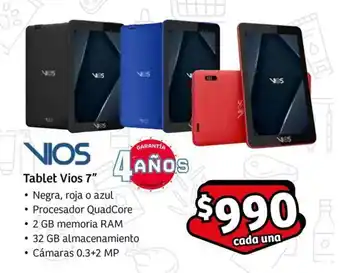 Soriana Express Tablet Vios 7" oferta