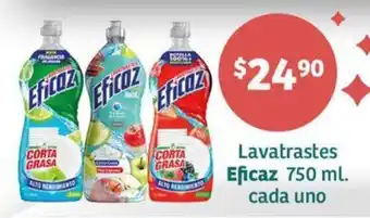 Soriana Híper Lavatrastes Eficaz 750 ml. cada uno oferta