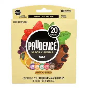 Farmacia San Pablo Prudence condones masculinos lubricados sabor y aroma mix oferta