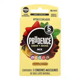 Farmacia San Pablo Prudence condones masculinos lubricados sabor y aroma mix oferta