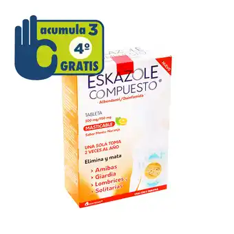 Farmacia San Pablo Eskazole masticable sabor menta - naranja compuesto oferta