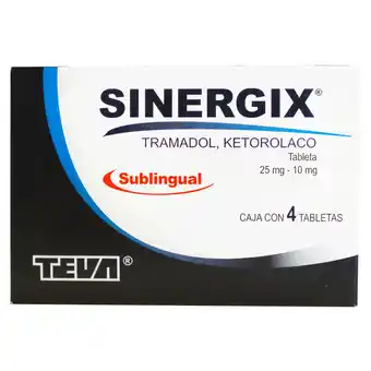 Sinergix sublingual 4 tabletas caja
