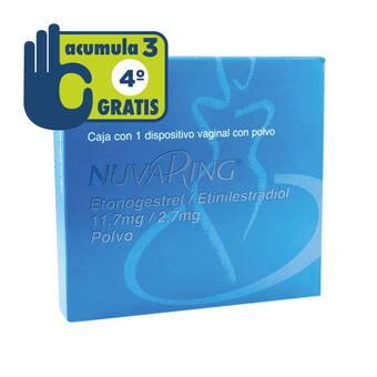 Nuvaring c 1 dispositivo vaginal oferta en Farmacias Benavides