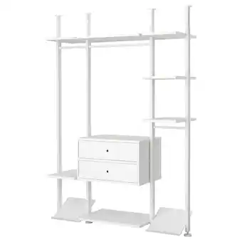IKEA Elvarli combinación de clóset, blanco, 178x51x222-350 cm oferta