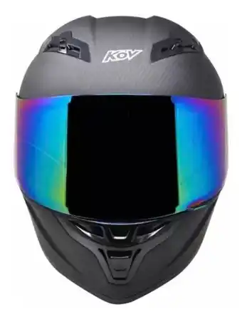 Mercado Libre Casco negro kc1 kov fibra carbono aleron certificado deporti color negro tamaño del casco m oferta